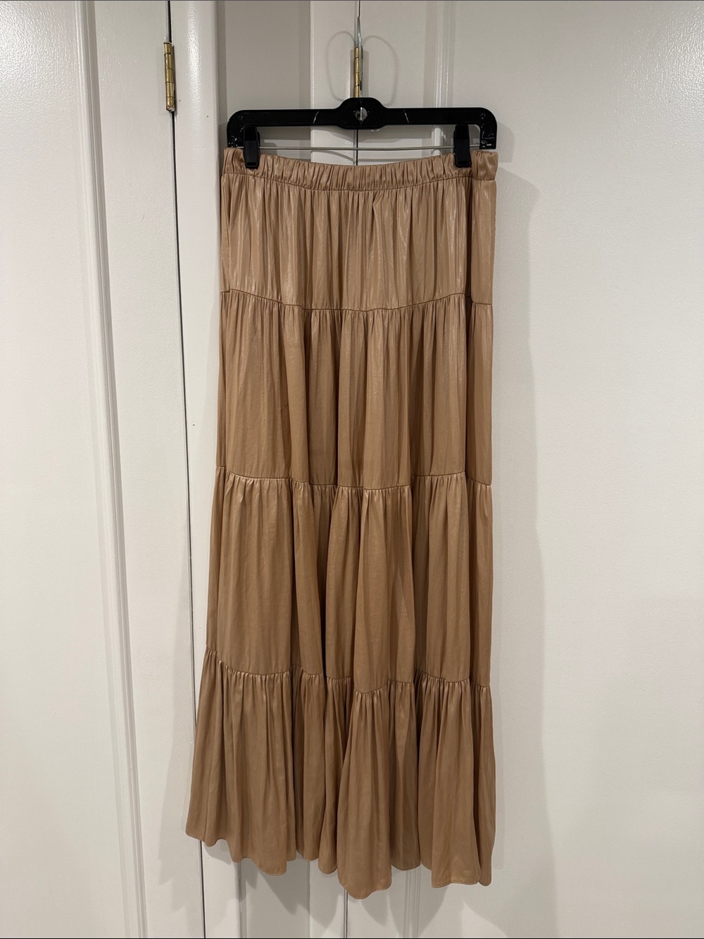 Tiered Maxi Skirt in Camel
